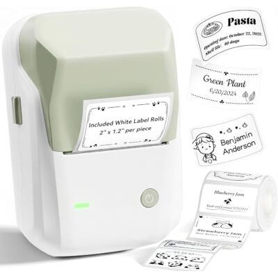 NIIMBOT Stampante per etichette B1 con 1 rotolo di nastro di avviamento, stampante per etichette Bluetooth, dimensioni di stampa 20-50mm, compatibile con iOS e Android(Vert) NIIMBOT Stampante per etichette B1 con 1 rotolo di nastro di avviamento, stampante per etichette Bluetooth, dimensioni di stampa 20-50mm, compatibile con iOS e Android(Vert)