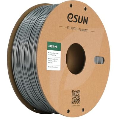 eSUN ABS+HS Filamento 1.75mm 1kg Argento Resistenza al calore e agli urti. Elevata resistenza meccanica. Ottimizzato per una stampa 3D stabile e duratura. eSUN ABS+HS Filamento 1.75mm 1kg Argento Resistenza al calore e agli urti. Elevata resistenza meccanica. Ottimizzato per una stampa 3D stabile e duratura.
