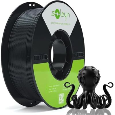Creality Soleyin Ultra Filamento PLA 1.75mm Nero per Stampante 3D, Velocità 300mm/s, Precisione +/-0.02mm, Raffreddamento Rapido, Bobina 1kg, per Serie Ender K1, K1C, K2 Pro/Plus Creality Soleyin Ultra Filamento PLA 1.75mm Nero per Stampante 3D, Velocità 300mm/s, Precisione +/-0.02mm, Raffreddamento Rapido, Bobina 1kg, per Serie Ender K1, K1C, K2 Pro/Plus