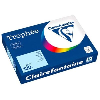 Clairefontaine a colories Druckerpapier Trophée Pastell 1214C DIN A4 120 g/m² 250 foglio chiaroblau Clairefontaine a colories Druckerpapier Trophée Pastell 1214C DIN A4 120 g/m² 250 foglio chiaroblau