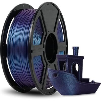 FLASHFORGE Filamento per stampante 3D Filamento Camaleonte PLA cambia colore 1,75 mm, cambia colore con la luce e gli angoli, bobina da 1 kg (2,2 libbre), dimensioni precise +/- 0,02mm (Nebula Purple) FLASHFORGE Filamento per stampante 3D Filamento Camaleonte PLA cambia colore 1,75 mm, cambia colore con la luce e gli angoli, bobina da 1 kg (2,2 libbre), dimensioni precise +/- 0,02mm (Nebula Purple)