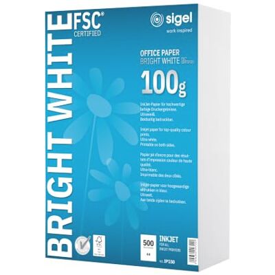 Sigel Carta Office Bright White A4 , carta per stampanti a getto d'inchiostro, 500 fogli Sigel Carta Office Bright White A4 , carta per stampanti a getto d'inchiostro, 500 fogli