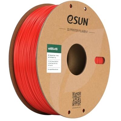 eSUN ABS+HS Filamento 1.75mm 1kg Rosso eSUN ABS+HS Filamento 1.75mm 1kg Rosso