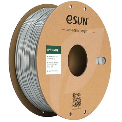 eSUN PETG 1,75 mm Filamento ad Alta Velocità per Stampante 3D 1kg Argento eSUN PETG 1,75 mm Filamento ad Alta Velocità per Stampante 3D 1kg Argento