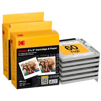 Kodak ICRG360 – fotografica per 60 foto (7,6 x 7,6 cm) – Compatibile con Mini Shot C300, C300R, MS300, P300R Kodak ICRG360 – fotografica per 60 foto (7,6 x 7,6 cm) – Compatibile con Mini Shot C300, C300R, MS300, P300R