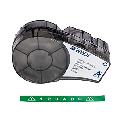 Brady Nastro in Vinile per Stampanti ii Etichette M211 e M210 Etichette Industriali Adesive Bianco su verde (9.53mm x 6.40m) Brady Nastro in Vinile per Stampanti ii Etichette M211 e M210 Etichette Industriali Adesive Bianco su verde (9.53mm x 6.40m)