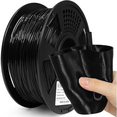 GEEETECH TPU Flessibile Filamento 1,75 mm nero, TPU 1.75 mm Filamento Stampante 3D 500 g 1 Bobina GEEETECH TPU Flessibile Filamento 1,75 mm nero, TPU 1.75 mm Filamento Stampante 3D 500 g 1 Bobina
