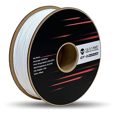 sainsmart GT-3 Filamento PLA flessibile ad alta fluidità da 1,75 mm, filamento per stampante 3D ad alto flusso per stampa ad alta velocità, bianco, bobina da 1 kg, precisione dimensionale +/- 0,04 mm sainsmart GT-3 Filamento PLA flessibile ad alta fluidità da 1,75 mm, filamento per stampante 3D ad alto flusso per stampa ad alta velocità, bianco, bobina da 1 kg, precisione dimensionale +/- 0,04 mm