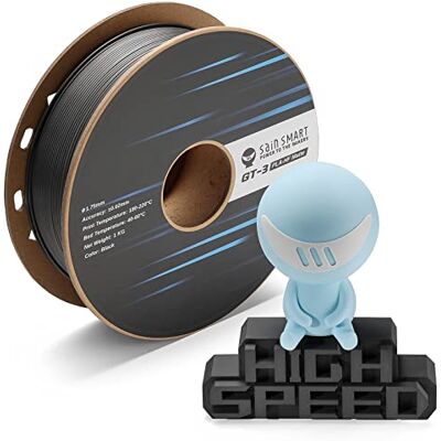 sainsmart GT-3 Filamento PLA opaco da 1,75 mm, fino a 500 mm/s, stampa rapida, filamento per stampante 3D di alta qualità, bobina da 1 kg, precisione di misurazione +/- 0,02 mm, nero sainsmart GT-3 Filamento PLA opaco da 1,75 mm, fino a 500 mm/s, stampa rapida, filamento per stampante 3D di alta qualità, bobina da 1 kg, precisione di misurazione +/- 0,02 mm, nero