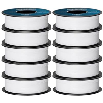 GEEETECH PETG Filamento 1.75mm bianco, 10x1kg bobina per stampante 3D GEEETECH PETG Filamento 1.75mm bianco, 10x1kg bobina per stampante 3D