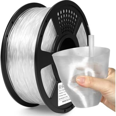 GEEETECH TPU Flessibile Filamento 1,75 mm Trasparente, TPU 1.75 mm Filamento Stampante 3D 500 g 1 Bobina GEEETECH TPU Flessibile Filamento 1,75 mm Trasparente, TPU 1.75 mm Filamento Stampante 3D 500 g 1 Bobina