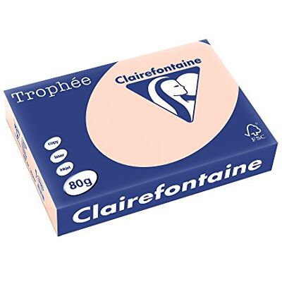 Clairefontaine 29CA1769 Carta Trophee A4, Salmone, 500 Fogli, 80 gr Clairefontaine 29CA1769 Carta Trophee A4, Salmone, 500 Fogli, 80 gr