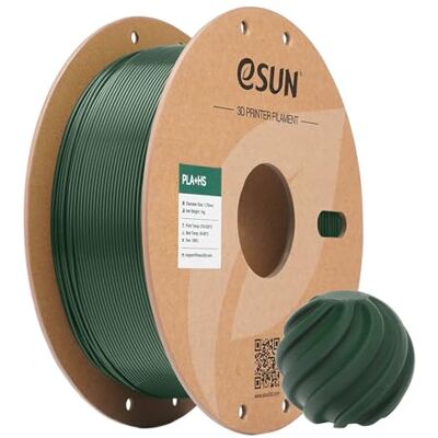 eSUN PLA+ Filamento 1,75 mm, PLA+HS Filamento 1kg Verde Oliva Migliore tenacità e precisione +/- 0,03 mm. Più resistente del PLA standard. Ottima adesione per stampante 3D. eSUN PLA+ Filamento 1,75 mm, PLA+HS Filamento 1kg Verde Oliva Migliore tenacità e precisione +/- 0,03 mm. Più resistente del PLA standard. Ottima adesione per stampante 3D.