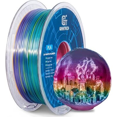 GEEETECH Filamento PLA 1.75 mm 1kg Spool per Stampante 3D, PLA Multicolor GEEETECH Filamento PLA 1.75 mm 1kg Spool per Stampante 3D, PLA Multicolor