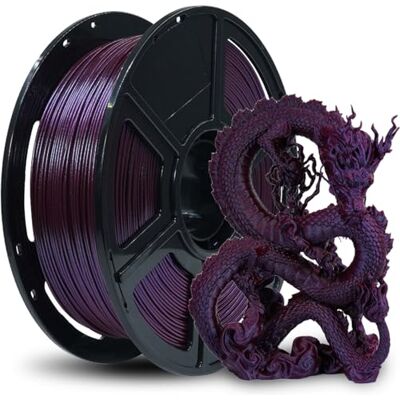 FLASHFORGE Filamento per stampante 3D Filamento Camaleonte PLA cambia colore 1,75 mm, cambia colore con la luce e gli angoli, bobina da 1 kg (2,2libbre), dimensioni precise +/- 0,02mm (Marsala) FLASHFORGE Filamento per stampante 3D Filamento Camaleonte PLA cambia colore 1,75 mm, cambia colore con la luce e gli angoli, bobina da 1 kg (2,2libbre), dimensioni precise +/- 0,02mm (Marsala)