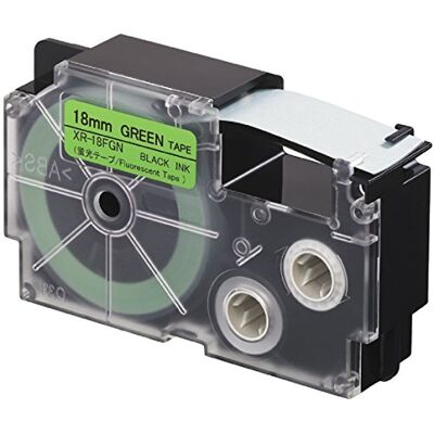 Casio EZ Label Printer fluoreszierendes nastro autoadesivo 18 mm x 5,5 m NERO SU GUEN Casio EZ Label Printer fluoreszierendes nastro autoadesivo 18 mm x 5,5 m NERO SU GUEN