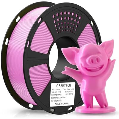 GEEETECH Filamento PLA 1,75 mm, Filamento Stampante 3d 1 kg 1 Bobina, PLA 3D Printer Filamento, PLA Rosa GEEETECH Filamento PLA 1,75 mm, Filamento Stampante 3d 1 kg 1 Bobina, PLA 3D Printer Filamento, PLA Rosa
