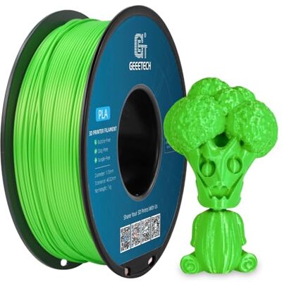 GEEETECH Filamento PLA 1,75 mm, filamento per stampante 3D PLA 1 kg, bobina, colore verde GEEETECH Filamento PLA 1,75 mm, filamento per stampante 3D PLA 1 kg, bobina, colore verde