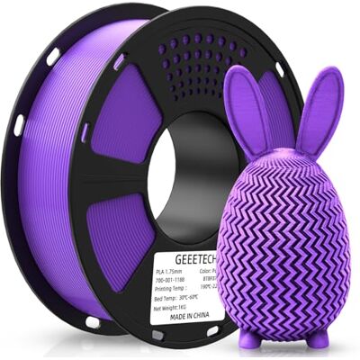 GEEETECH Filamento PLA 1,75 mm, Filamento Stampante 3d 1 kg 1 Bobina, PLA 3D Printer Filamento, PLA Porpora GEEETECH Filamento PLA 1,75 mm, Filamento Stampante 3d 1 kg 1 Bobina, PLA 3D Printer Filamento, PLA Porpora