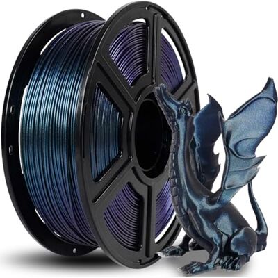 FLASHFORGE Filamento per stampante 3D Filamento Camaleonte PLA cambia colore 1,75 mm, cambia colore con la luce e gli angoli, bobina da 1 kg (2,2libbre), dimensioni precise +/- 0,02mm (Burnt Titanium) FLASHFORGE Filamento per stampante 3D Filamento Camaleonte PLA cambia colore 1,75 mm, cambia colore con la luce e gli angoli, bobina da 1 kg (2,2libbre), dimensioni precise +/- 0,02mm (Burnt Titanium)
