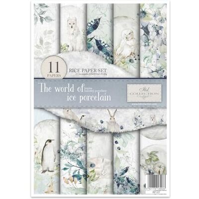 Marca Modello - Kit di carta di riso con animali artici Marca Modello - Kit di carta di riso con animali artici