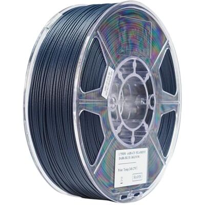 eSUN ABS-CF Filamento 1.75mm 1kg Blu scuro Rinforzato in fibra di carbonio per estrema rigidità. Basso restringimento e alta resistenza. Precisione +/- 0,03 mm. eSUN ABS-CF Filamento 1.75mm 1kg Blu scuro Rinforzato in fibra di carbonio per estrema rigidità. Basso restringimento e alta resistenza. Precisione +/- 0,03 mm.
