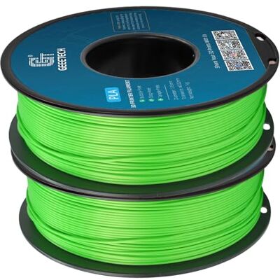 GEEETECH Filamento PLA 1.75 mm 1kg Spool per Stampante 3D 2KG-Verde GEEETECH Filamento PLA 1.75 mm 1kg Spool per Stampante 3D 2KG-Verde