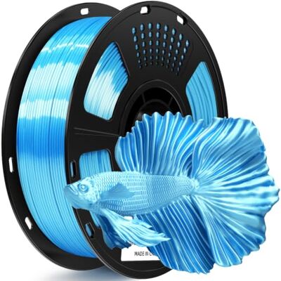 GEEETECH filamento PLA 1.75 mm Silk sky blue, 1kg Filamento Stampante 3D GEEETECH filamento PLA 1.75 mm Silk sky blue, 1kg Filamento Stampante 3D