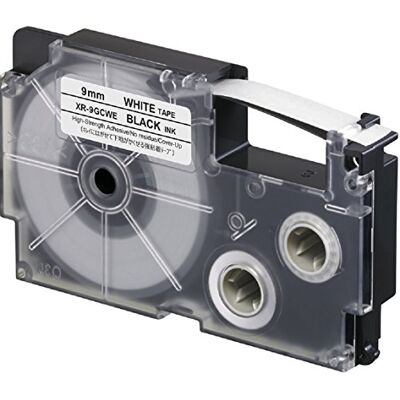 Casio XR-18 9gcwe nastro, forte aderenza e senza lasciare traccia, 9 mm, Nero su bianco Casio XR-18 9gcwe nastro, forte aderenza e senza lasciare traccia, 9 mm, Nero su bianco