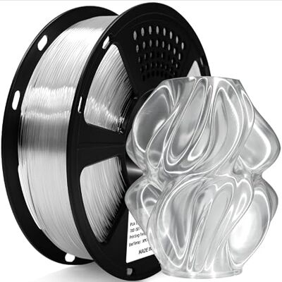 GEEETECH Filamento PLA trasparente, HS PLA da 1,75 mm, PLA ad alta velocità per stampa ad alta velocità da 0-600 mm/s, 1 bobina da 1 kg GEEETECH Filamento PLA trasparente, HS PLA da 1,75 mm, PLA ad alta velocità per stampa ad alta velocità da 0-600 mm/s, 1 bobina da 1 kg