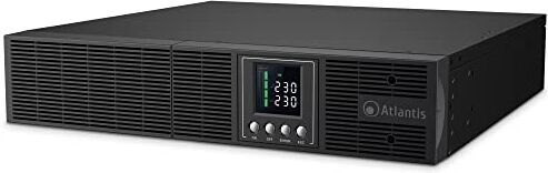 Atlantis A03-OP2002P-RC PRO UPS OnLine Gruppo di Continuità Doppia conversione Onda Sinusoidale Pura 2000VA 1800W, Server RACK, display LCD, USB, seriale RS-232, 8 uscite IEC, slot SNMP, 4x12V-9Ah