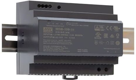 Generic ALIMENTAZIONE, AC-DC, 12V, 11.3A, Alimentatori per montaggio su guida DIN AC/DC, Qtà.1   HDR-150-12