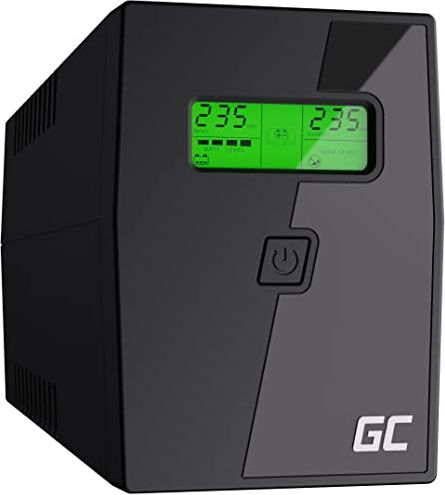 Green Cell ® Serie UPS Gruppo di continuità UPS Potenza 600VA (360W) 230V Alimentatore protezione da sovratensioni line interactive AVR USB/RJ11 2X Schuko Uscite con Display LCD