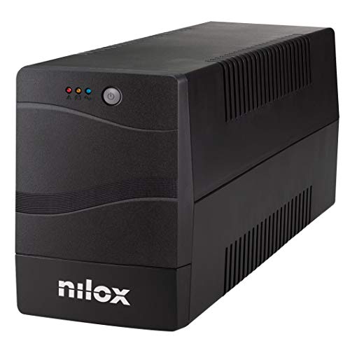 Nilox , UPS Premium Line Interactive 2000VA, Stabilizzatore di Tensione Tramite AVR, Protegge Computer e Periferiche dai Blackout e Disturbi della Rete Elettrica, con Tecnologia Line Interactive