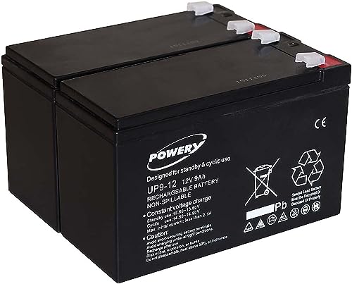 akku-net Batteria al Gel di Piombo per:ups APC RBC 109 9Ah 12V, 12V, Lead-Acid