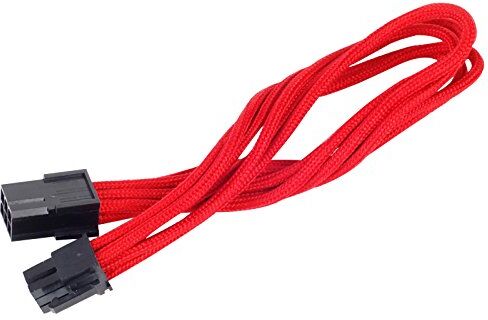 Silverstone SST-PP07-IDE6R cavo estensione sleevato 6pin a PCI-E 6pin, 25cm, rosso