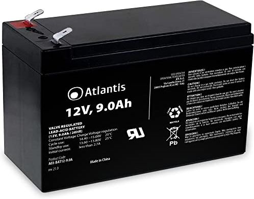 Atlantis Land A03-BAT12-9.0A Acido piombo (VRLA) 9Ah 12V batteria UPS [Italia]