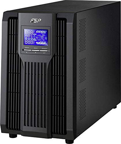 FSP Group Champ Tower 3k Gruppo di continuità doppio convertitore, (UPS) online, 3000 VA / 2700W, da 200 a 300VAC, con USB, RS-232, Nero