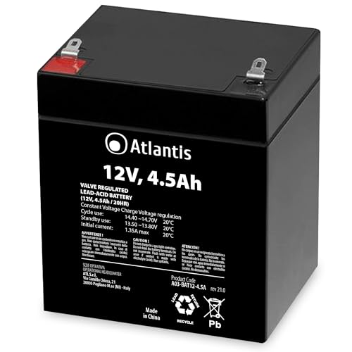 Atlantis Land A03-BAT12-4.5A Acido piombo (VRLA) 4.5Ah 12V batteria UPS [Italia]