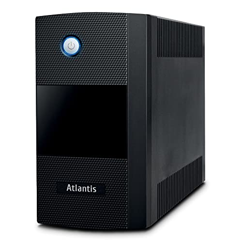 Atlantis OnePower S1000LE, UPS Line Interactive 1000VA/600W, AVR, Onda PseudoSinusoidale, 3 prese Schuko, 2 Batterie 12V 5Ah [Italia]