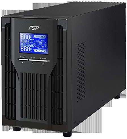 FSP Group Champ Tower 2k, Doppio convertitore Gruppo di continuità (ups) Online, 2000 VA / 1800W, da 200 a 300VAC, con USB, RS-232 e Slot Intelligente per ulteriori interfacce