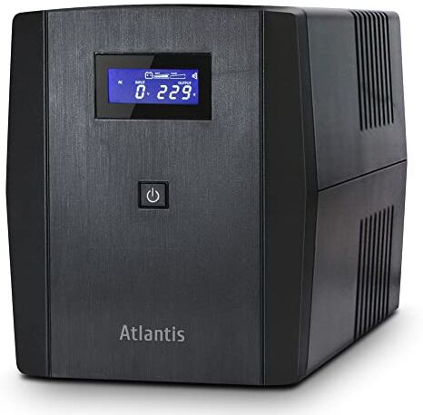 Atlantis OnePower S2001, UPS Line Interactive 2000VA/1200W, AVR, Onda PseudoSinusoidale, 4 prese IEC+1 presa Schuko, 2 Batterie 12V 10Ah, Licenza software UPSilon 2000 inclusa