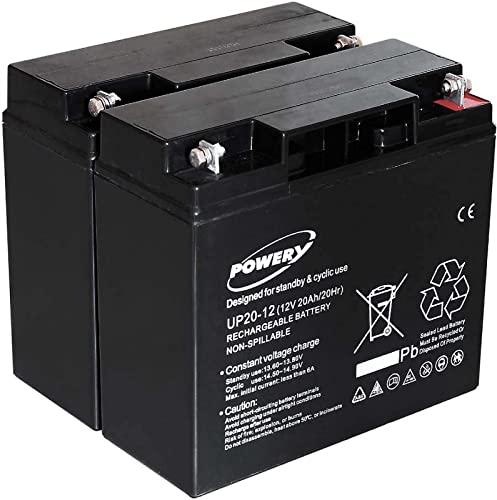 akku-net Batteria Gel di Piombo per: ups APC Smart-ups 1500 20Ah (sostituisce Anche 18Ah), 12V, Lead-Acid