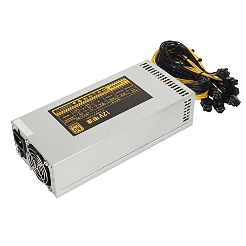 Sxhlseller Alimentatore da Miniera da 2000 W, Alimentatore per Impianto di Perforazione da Miniera 2U a Canale Singolo Supporto 8 Schede GPU, Riduzione Silenziosa del Rumore Alimentatore