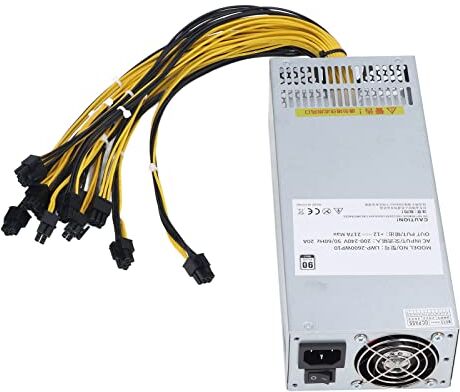 PENO Alimentatore per PC, Alimentatore per Miniere a Risparmio Energetico con Bassa ESR 2600W DC 12V per Macchinari Minerari;