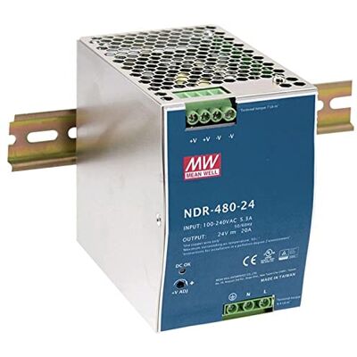 MEAN WELL NDR-480-24 AC-DC singola uscita DIN Rail alimentazione MEAN WELL NDR-480-24 AC-DC singola uscita DIN Rail alimentazione