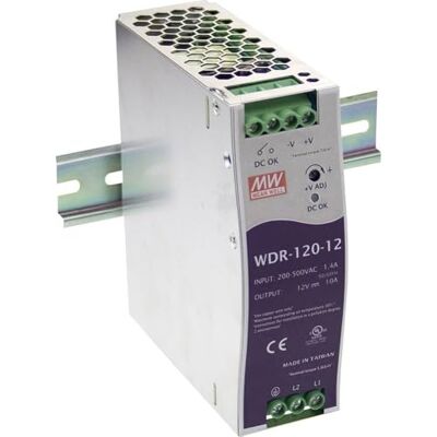 Generic Mean Well WDR-120-24 Alimentatore ferroviario DIN industriale singolo da 120 W WDR-120 24V 5A Generic Mean Well WDR-120-24 Alimentatore ferroviario DIN industriale singolo da 120 W WDR-120 24V 5A