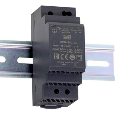 MEAN WELL DDR-30L-24 Convertitore DC-DC tipo guida DIN 30W 24V/1.25A MEAN WELL DDR-30L-24 Convertitore DC-DC tipo guida DIN 30W 24V/1.25A