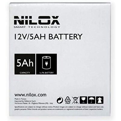 Nilox 17NXBA5A00001 Batteria di Ricambio per UPS, Acido piombo (VRLA), 5Ah 12V Nilox 17NXBA5A00001 Batteria di Ricambio per UPS, Acido piombo (VRLA), 5Ah 12V