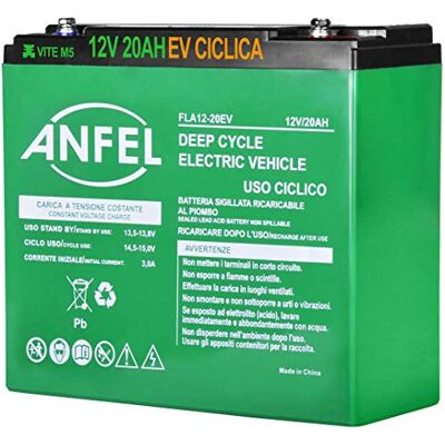 ANFEL Batteria Lead Acid AGM 12V 20Ah al Piombo Ricaricabile Ciclica Pila Batteria Ermetica Batterie di Ricambio per Trattorino Tosaerba Tagliaerba Carrelli Golf Cars Carrozzina Scooter ANFEL Batteria Lead Acid AGM 12V 20Ah al Piombo Ricaricabile Ciclica Pila Batteria Ermetica Batterie di Ricambio per Trattorino Tosaerba Tagliaerba Carrelli Golf Cars Carrozzina Scooter